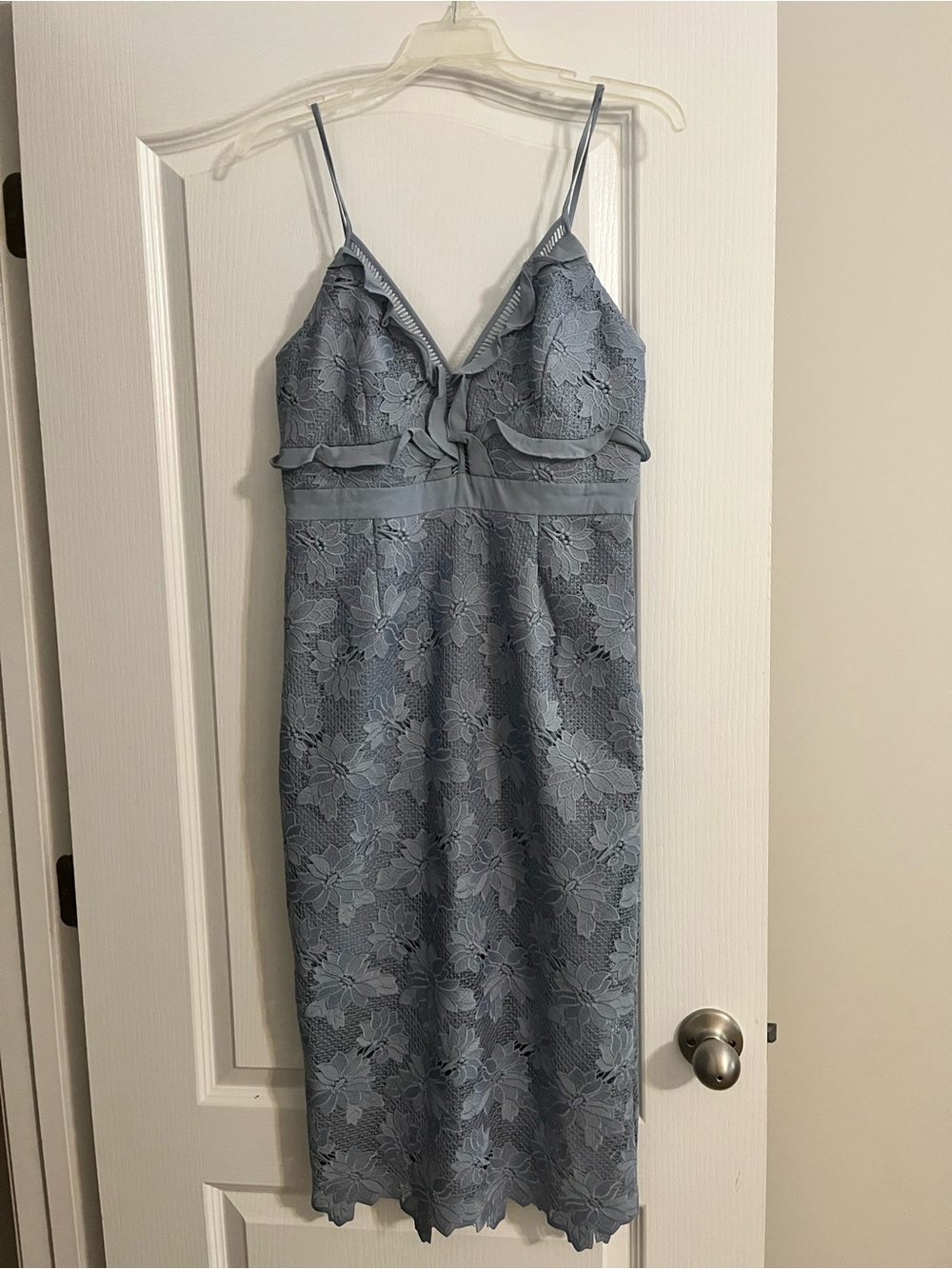 Bardot blue lace dress NWT